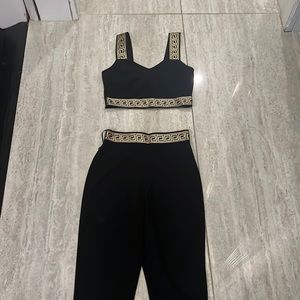 Kimcine curve crop tank and legging set